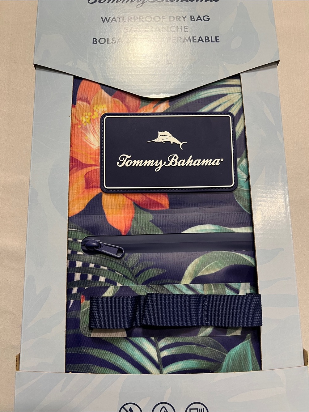 Tommy Bahama Navy Tropical Floral Waterproof Dry Bag - Picture 11 of 11